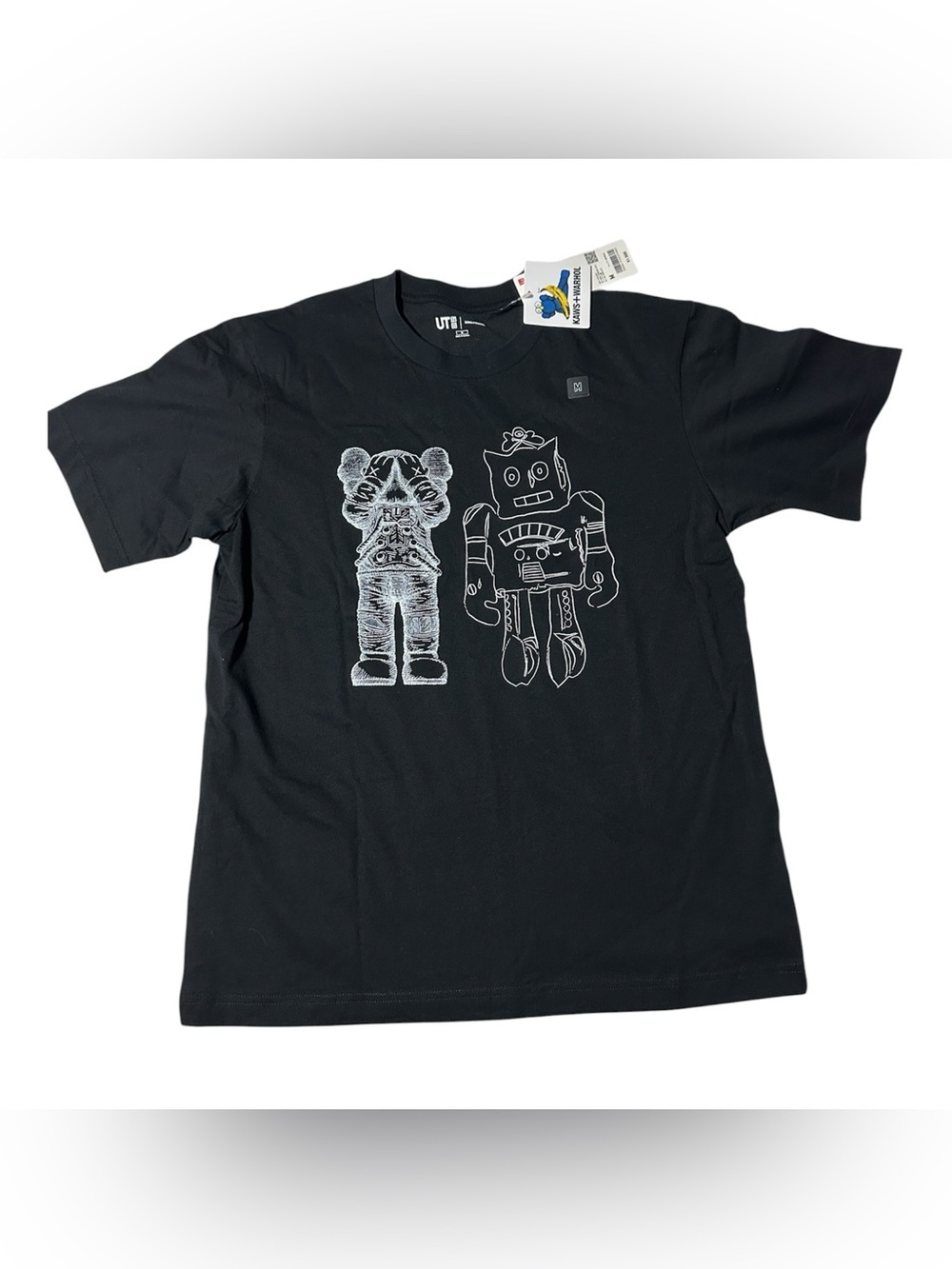 KAWS x Warhol x Uniqlo UT Black Graphic Tee NWT - Picture 3 of 7